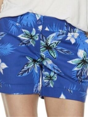 Apt. 9 Blue Topical Floral Print Women's Shorts